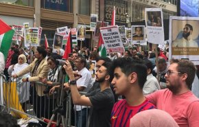 راهپیمایان روز قدس در آمریکا، خروج اشغالگران از فلسطین را خواستار شدند