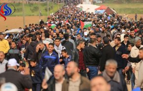 راهپیمایی ساکنان غزه در روز 