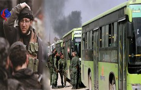 خواسته عجیب گروه های تروریستی تسلیم شده جنوب سوریه؛ رنگ اتوبوس های جابه‌جایی را تغییر دهید!