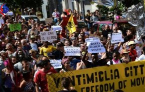 مظاهرات بين فرنسا وايطاليا رفضا لاغلاق الحدود امام المهاجرين