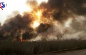 إخماد حرائق هور الهويزة في جنوب غرب ايران