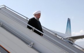 الرئيس روحاني يصل الى اكتاو في كازاخستان