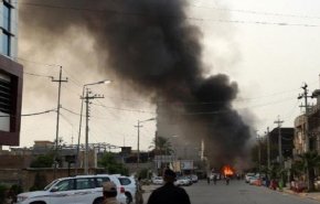 انفجار در بازاری در شهرک «صدر» بغداد+فیلم