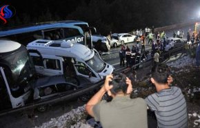 حادث مرعب.. تصادم 33 سيارة في تركيا