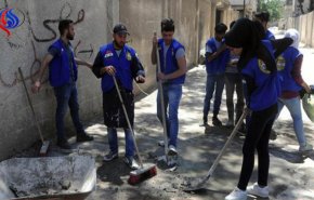 شاهد.. متطوعون ينظفون حلب لتصبح عاصمة الشمال السوري