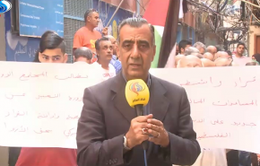 وقفة احتجاجية للاجئين الفلسطينين في بيروت +فيديو