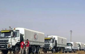 16شاحنة محملة بالمساعدات الغذائية تصل الى درعا
