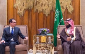 وزیر خزانه‌داری آمریکا با ,ولی‌عهد سعودی درباره اجرای تحریم‌های ایران صحبت کرد