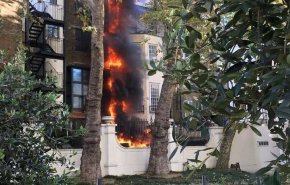 اندلاع حريق قرب السفارة السعودية في لندن