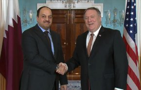 پمپئو با وزیر دفاع قطر دیدار کرد
