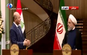 روحانی: امنیت عراق را امینت ایران و توسعه عراق را توسعه ایران می‌دانیم/ رئیس‌جمهور عراق وعده داد شخصاً‌ موضوع ریزگرد را پیگیری می‌کند