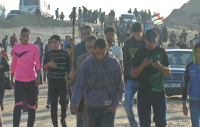 بالفيديو...الاحتلال يصيب عددا من المشاركين في المسير البحري الـ 16