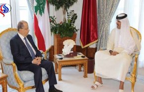 پیام مکتوب امیر قطر به رئیس‌جمهور لبنان