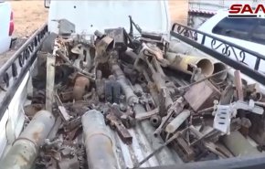 کشف مقادیر زیادی سلاح و مهمات تروریست‌ها در ریف درعا