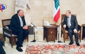 دیدار وزیر خارجه مصر با رئیس‌جمهور لبنان