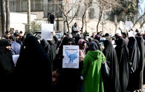 تجمع الاعلاميين في ايران امام مكتب الأمم المتحدة تضامنا مع مرضية هاشمي