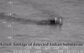 پاکستان زیردریایی متجاوز هندی را شناسایی و متواری کرد