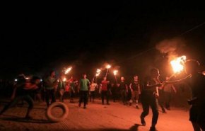 ازسرگیری راه پیمایی های شبانه اردوگاه های شرق غزه