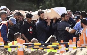خاکسپاری قربانیان حمله تروریستی در نیوزیلند
