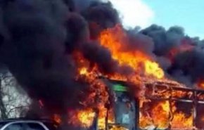 راننده ایتالیایی اتوبوس حامل کودکان را به آتش کشید