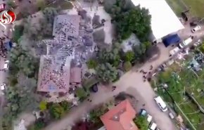  تصاویر هوایی از محل اصابت موشک به تل‌آویو