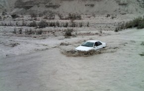 جاده شهرکرد - اندیکا در خوزستان زیر آب رفت