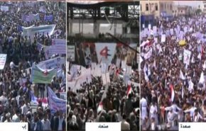 راه پیمایی گسترده یمنی ها در محکومیت تجاوز سعودی ها