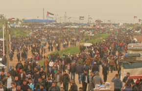 مسيرة مليونية في غزة  يواجهها الاحتلال بالنيران