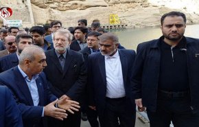 لاريجاني في خوزستان ويؤكد على تعويض متضرري السيول