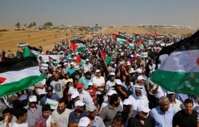 زخمی شدن 120 فلسطینی در راهپیمایی بازگشت تحت عنوان "لبیک یا الاقصی"