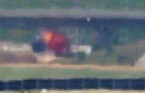 ویدئویی از لحظه هدف قرار دادن خودروی نظامی رژیم صهیونیستی با موشک کورنت