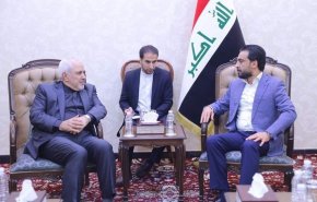 دیدار ظریف با حلبوسی؛ تاکید رئیس پارلمان عراق بر حفظ روابط با ایران
