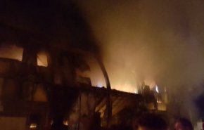 آتش سوزی كارخانه كاله در كربلا + فیلم