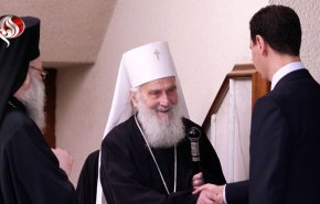رایزنی بشار اسد با سراسقف صربستان
