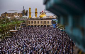 تصاویری بی نظیر از برگزاری باشکوه نماز عید فطر در بین الحرمین