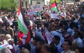 تظاهرات فلسطینی در نوار غزه در محکومیت نشست بحرین