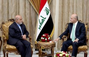 دیدار برهم صالح رئیس جمهوری عراق با  سفیر ایران در بغداد