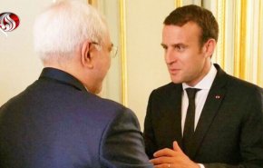 ظریف با رئیس‌جمهور فرانسه دیدار کرد