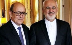 ظریف با وزیر امور خارجه فرانسه دیدار کرد