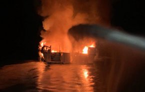 آتش سوزی کشتی تفریحی در کالیفرنیا| 25 جسد بیرون کشیده شد