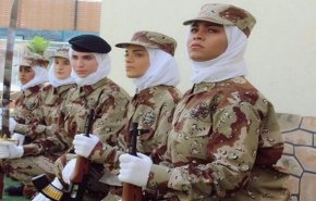رژه نظامی زنان در عربستان برای اولین بار