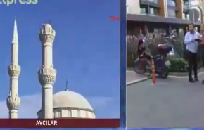 شاهد.. سقوط منارة مسجد 