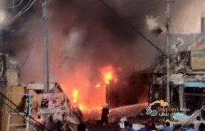 آتش سوزی در بنیاد شهید عراق + فیلم
