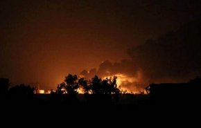 انفجار گاز باعث آتش سوزی در چهار مغازه در مرکز بغداد شد
