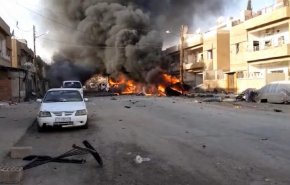 بالفيديو/ مقتل 18 مدنيا بتفجير في منطقة الباب بريف حلب