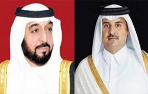 أمير قطر يعزي رئيس الإمارات بوفاة أخيه