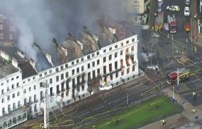 آتش‌سوزی گسترده در هتل شهر ایست‌بورن انگلیس
