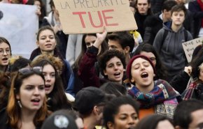 ادامه اعتراضات ضد دولتی دانشجویان فرانسوی