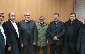 دیدار هیئت بلند پایه حماس با فرمانده نیروی قدس سپاه