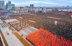 راهپیمایی بزرگ ضد آمریکایی مردم کره شمالی